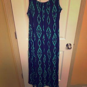 Size 14 Robbie Bee black &green Aztec print maxi